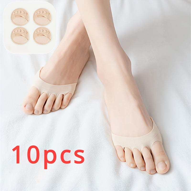 Women’s High Heel Forefoot Insoles 10-Pack Soft Breathable Non-Slip Cushions