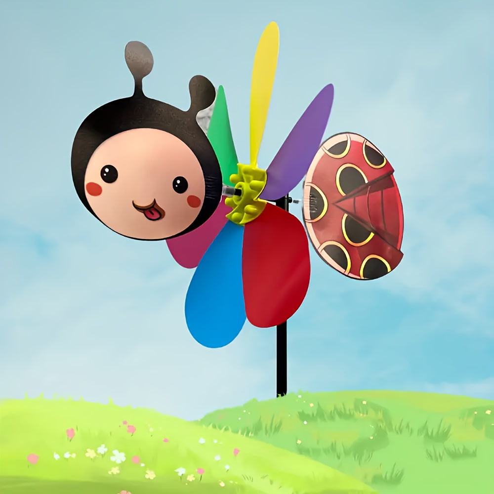 Colorful Plastic Cartoon Animal Outdoor Windmill for Garden and Party Decor