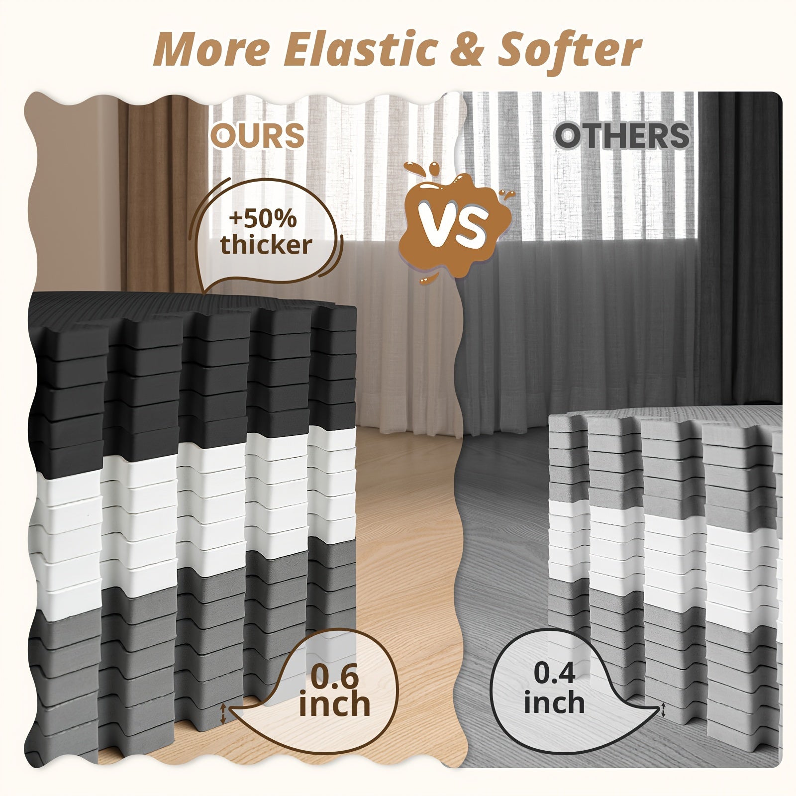 Waterproof Soft PE Foam Playmat for Babies and Kids 12 Tiles Indoor Outdoor