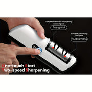 Electric Knife Sharpener with 2-Speed Adjustment for Kitchen and Chef Knives