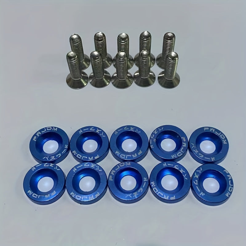 20 Pcs Aluminum M6 Fender Washer Bolts for Car License Plate Accessories
