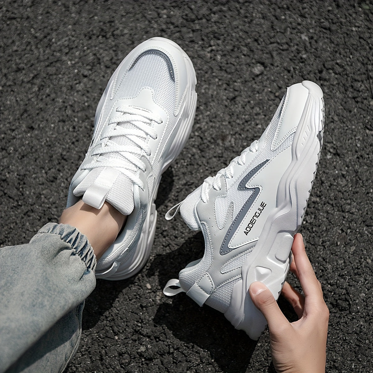 Men's Breathable Non-Slip Platform Sneakers for Street Walking