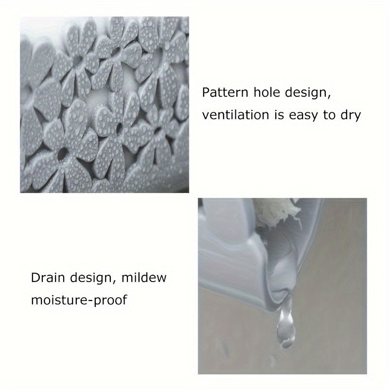 Wall Mounted Plastic Soap and Sponge Holder with Suction Cup for Kitchen Bathroom