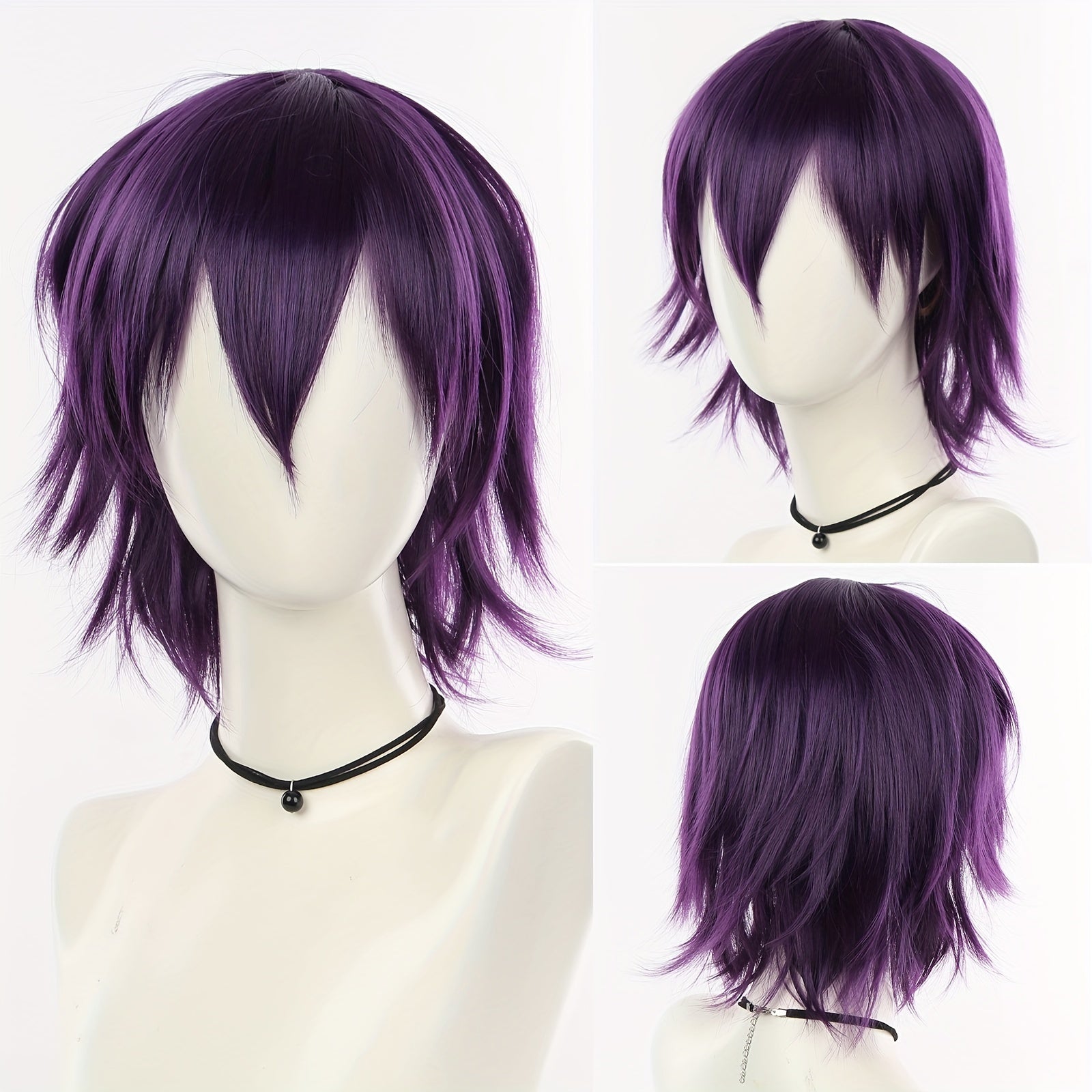 Men's Synthetic Short Hair Wig for Cosplay Halloween Costume Accessory