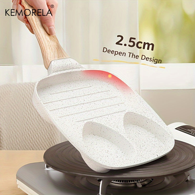 3-in-1 Non-Stick Medical Stone Skillet Set with Tongs and Basting Brush