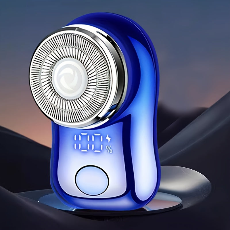 Men's Rechargeable Cordless Rotary Shaver Mini Electric Razor Compact USB Charger