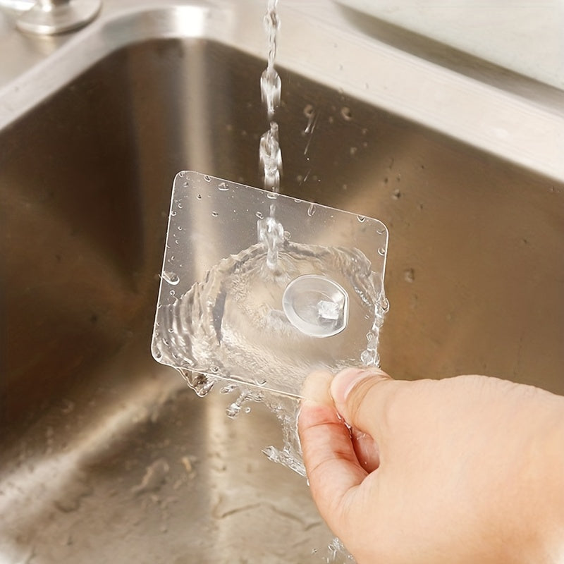 Ganchos de pared autoadhesivos resistentes, impermeables, sin taladro, con ventosa para cocina y baño