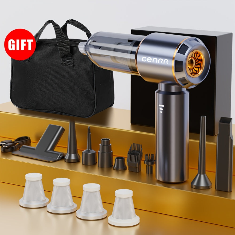 Портативный автомобильный пылесос с длительным временем работы и мощным всасыванием