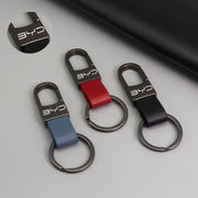 Car Keychain Faux Leather For SUV Sedan Key Fob Accessories Black Durable