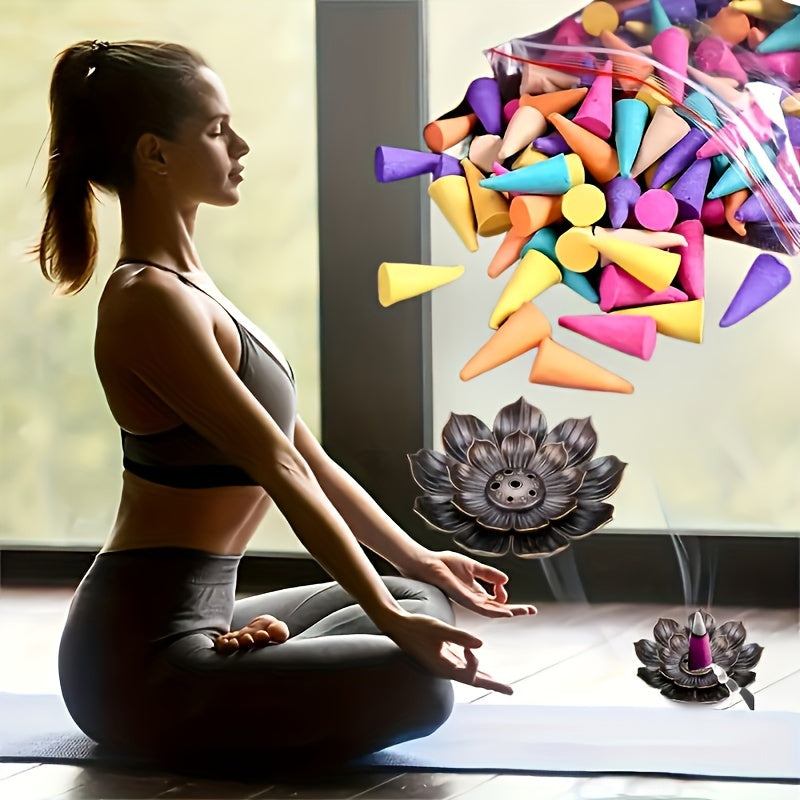 Natural Sandalwood Incense Cones Assorted Scents for Meditation Yoga 32-302 Count