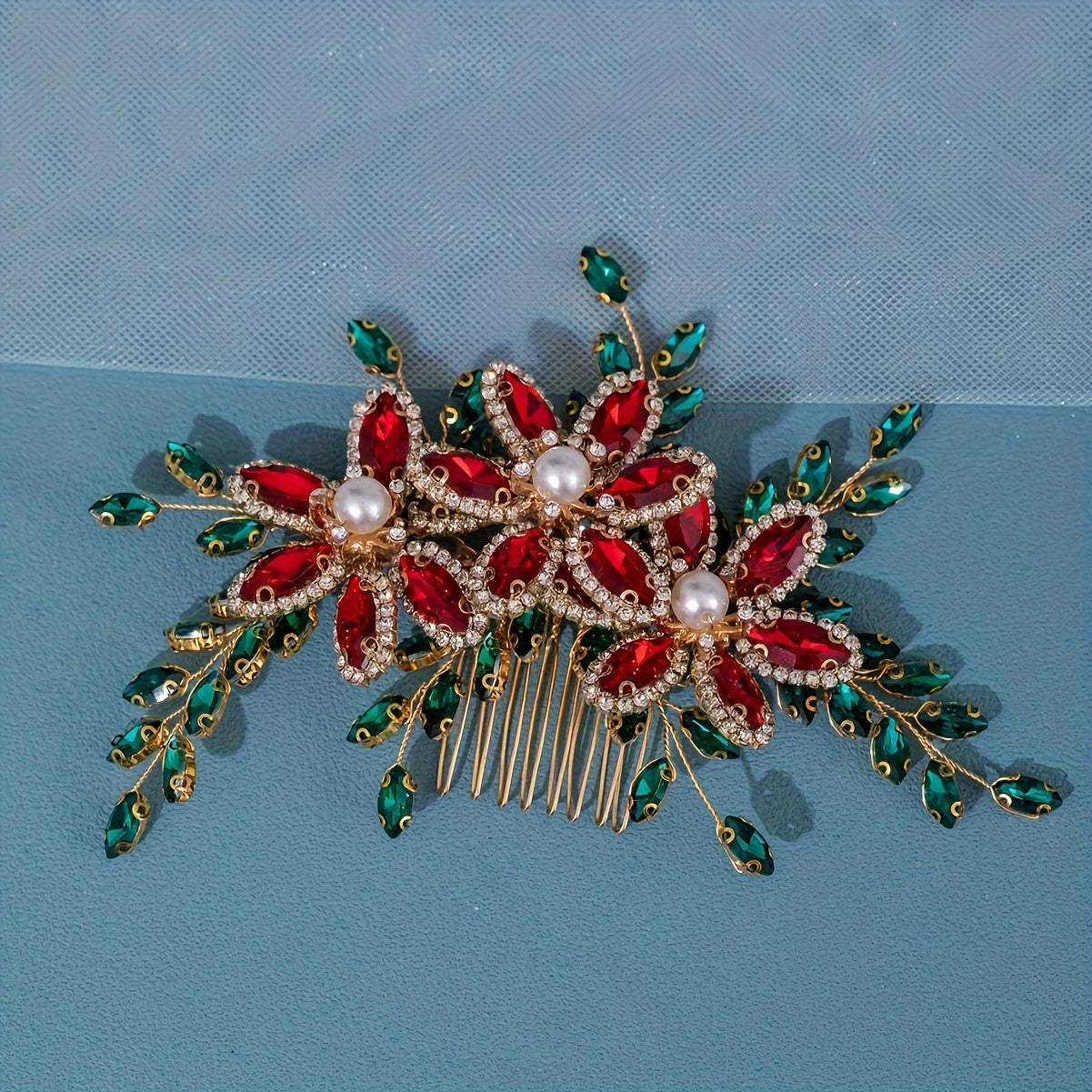 Flower Shaped Headband Rhinestone Bridal Prom Wedding Party Accessory