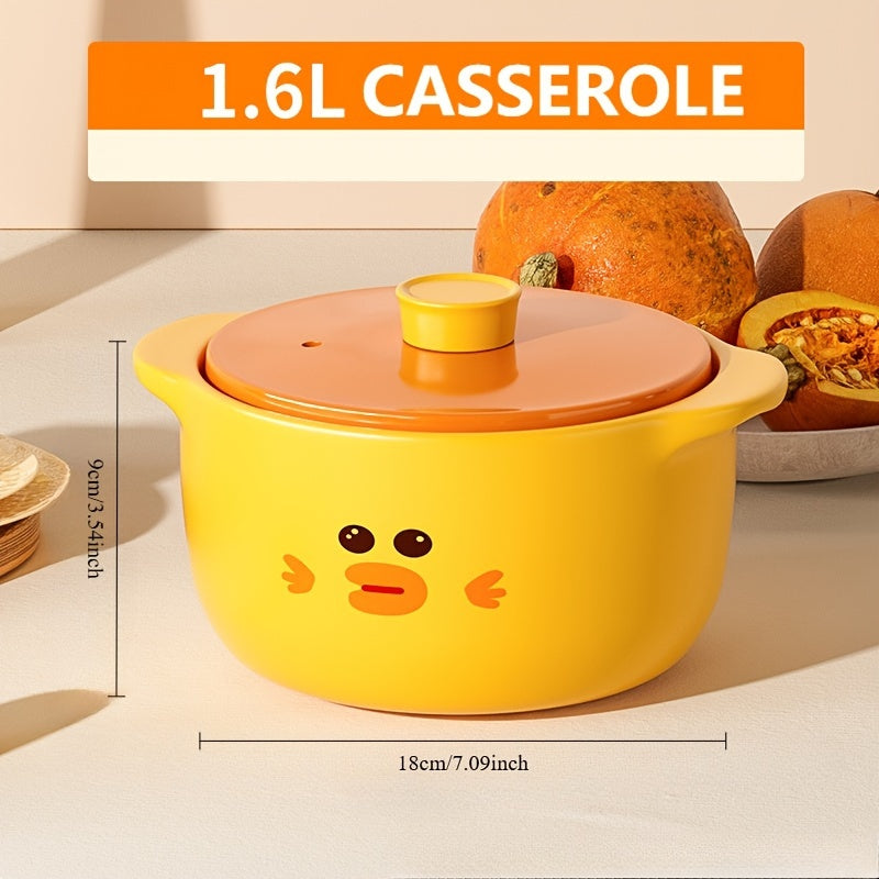 Yellow 6L Soup Pot for Gas and Induction Stoves, Insulated, Suitable for 7-8 People