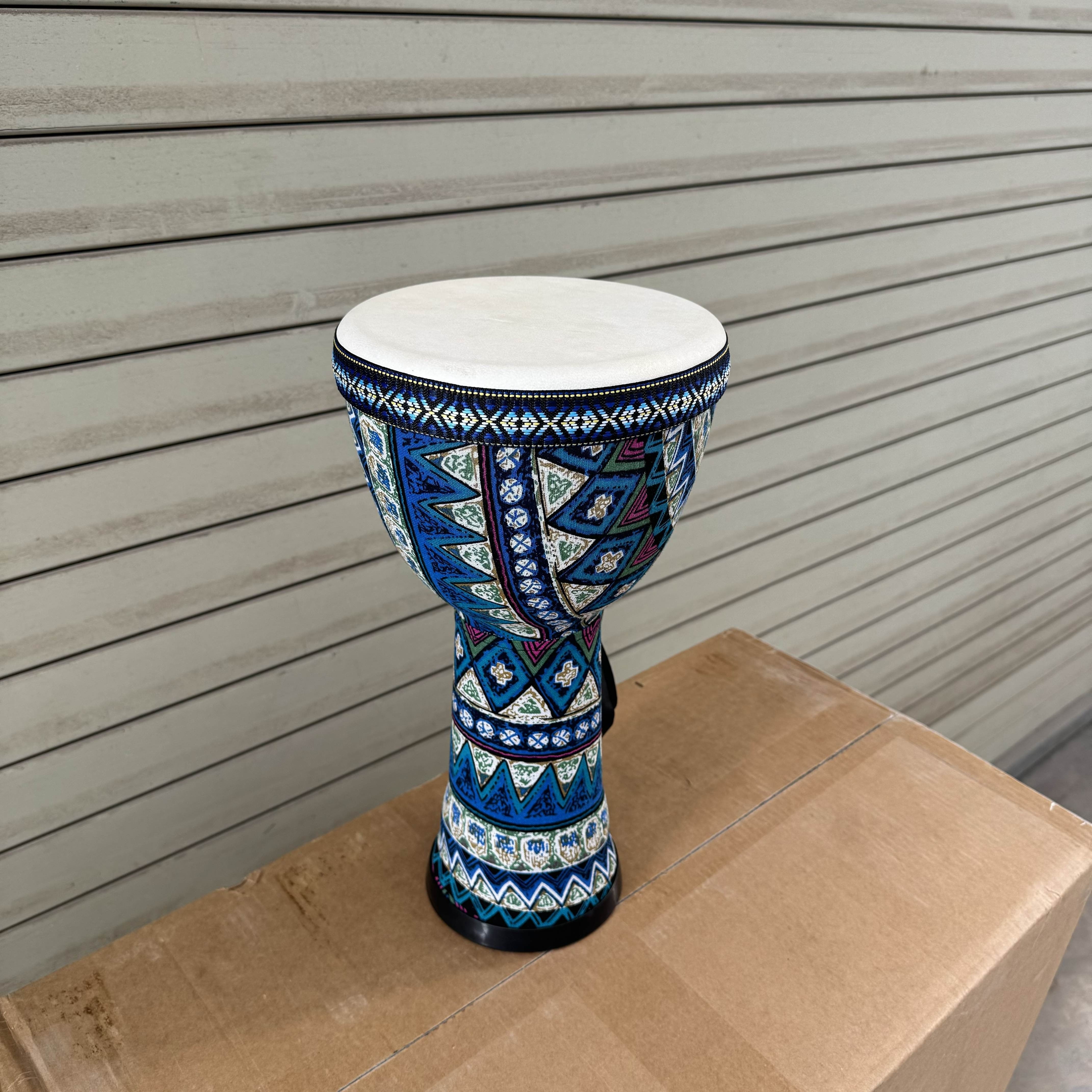 8-дюймовый африканский ручной барабан из ПВХ, многоцветный, перкуссионный инструмент