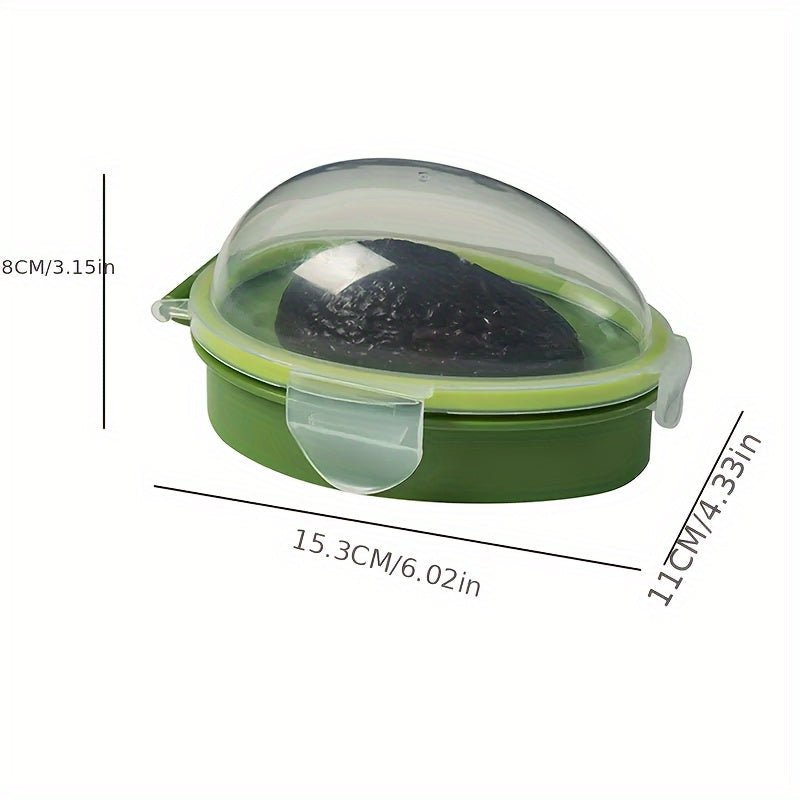 Contenedor de almacenamiento para aguacate Crisper, verde oscuro, reutilizable, organizador de nevera
