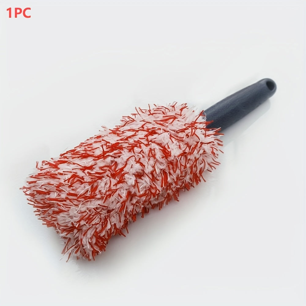 Microfiber Tire Cleaning Brush with Long Handle Car Wash Tool