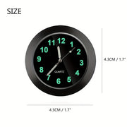 Universal Round Car Clock Stick-On Electronic Dashboard Decorative Accessory