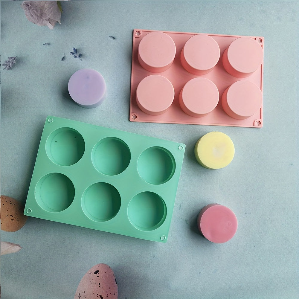 6 Cavity Silicone Mold for Candles, Chocolates, Desserts, Ice Cubes, Soap, and More
