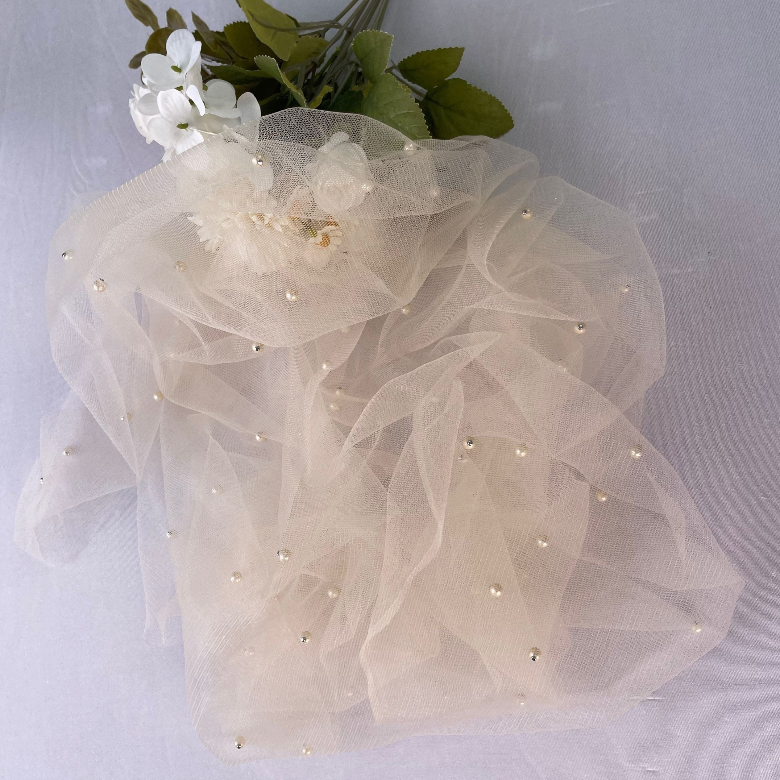 Camino de mesa de chiffon de perlas para recepción de boda y decoración de despedida de soltera