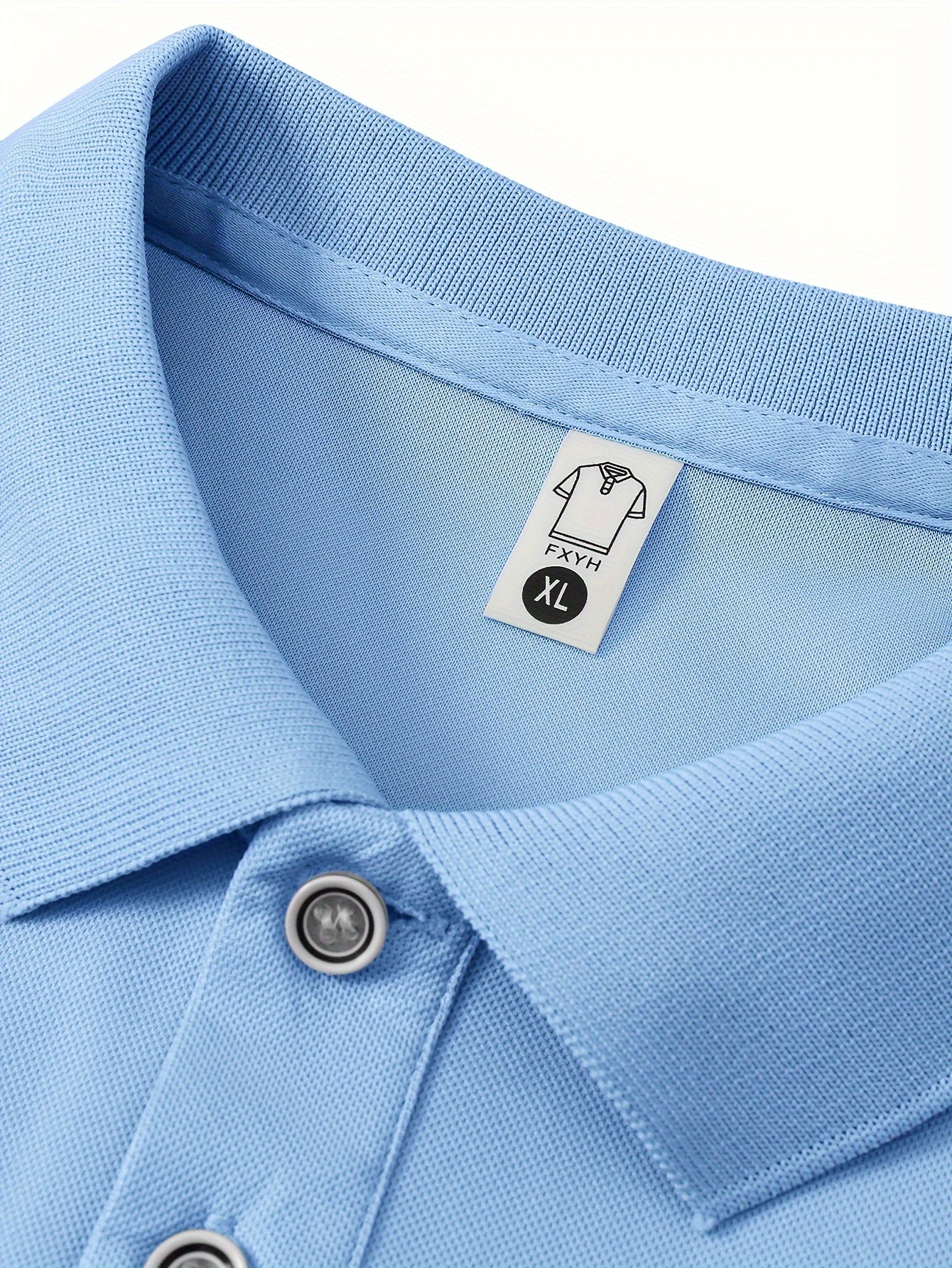 Camisa polo de golf de manga corta para hombre, poliéster, de color sólido, casual, verano, corte regular