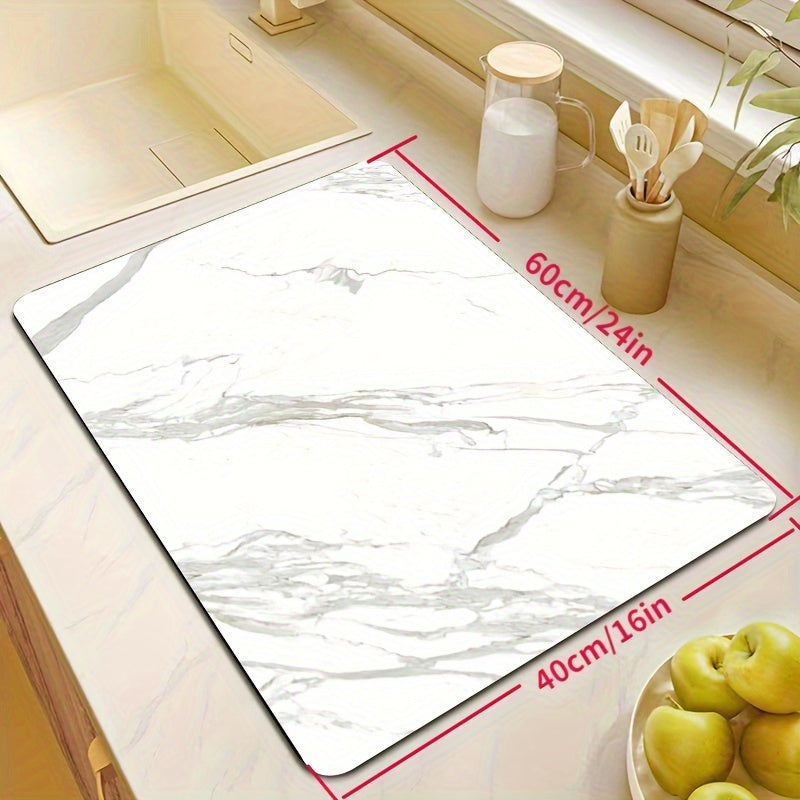 Kitchen Countertop Mat Non-Slip Rubber Water Absorbent Dish Drainer Pad