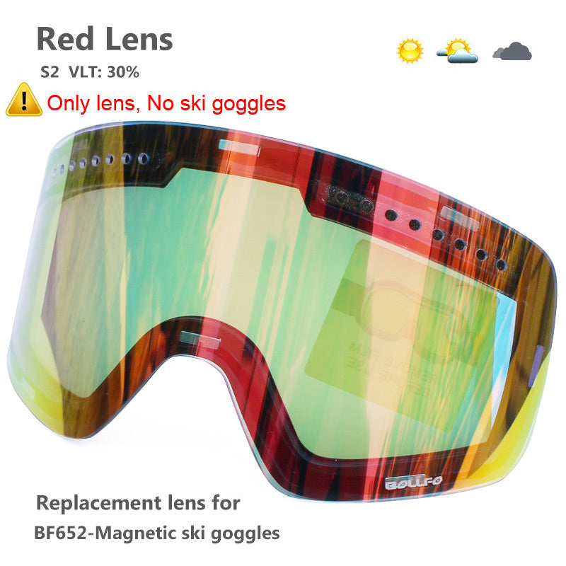 Adult Ski Goggles Mirrored Double Layer Lens TPU Frame for Snowboarding and Ice Skating