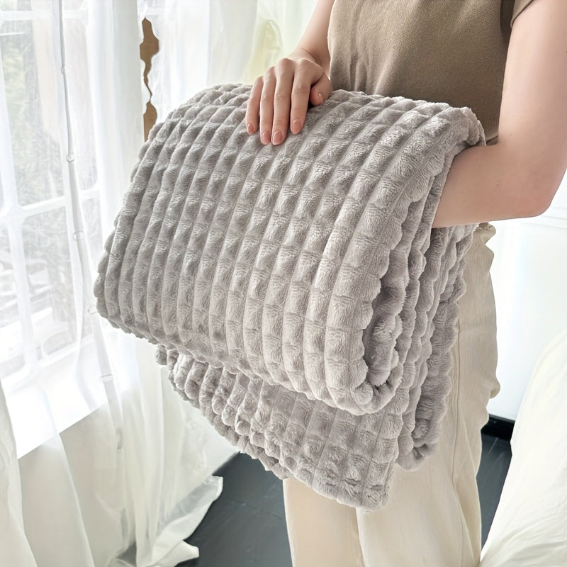 Flannel Sofa Blanket Cozy Warm Throw in Multiple Colors