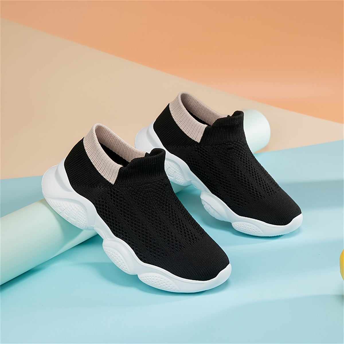 Boys Slip-On Sock Shoes Non-Slip Soft Sole All-Season Casual Sneakers