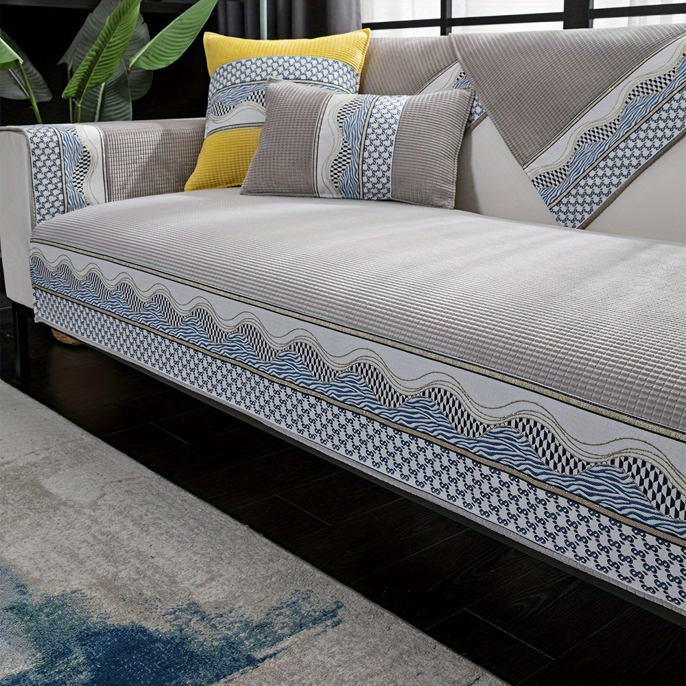 Velvet Sofa Cushion Cover Non-Slip Pet-Friendly All-Season Protecting Armchair Loveseat 3-4 Seater