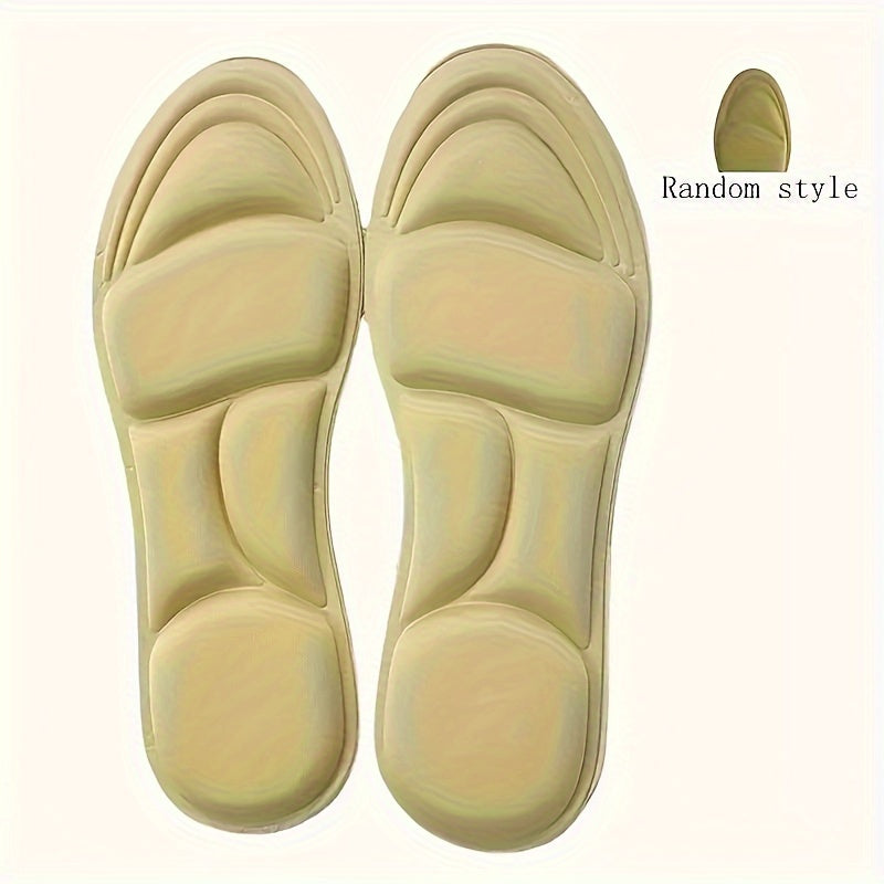 Yurish, yugurish va piyoda yurish uchun 3 juftlik Memory Foam 5D Sponge ichki oyoq kiyimlari Erkaklar va Ayollar uchun