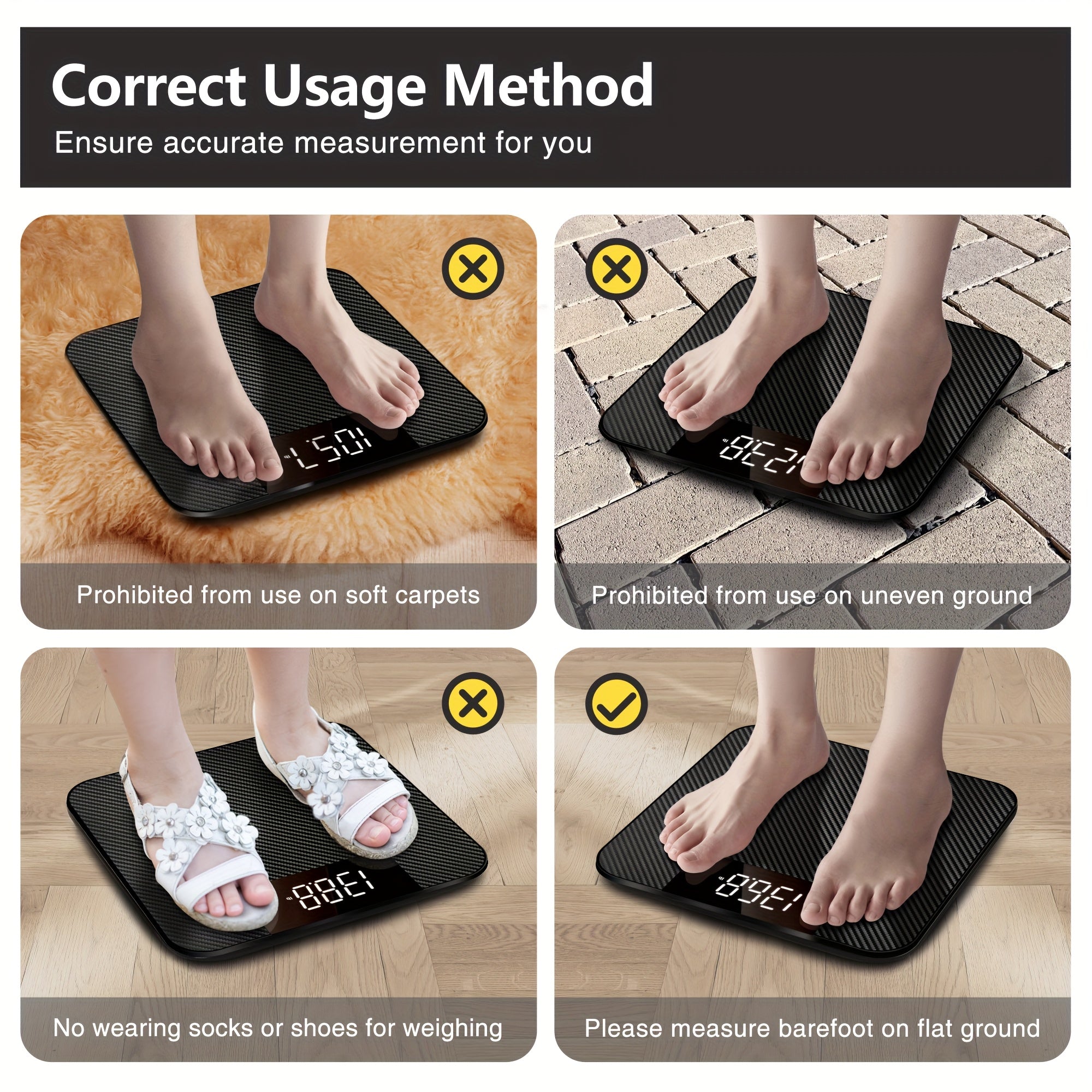 Stylish body fat scale for home and fitness use accurate weight measurement