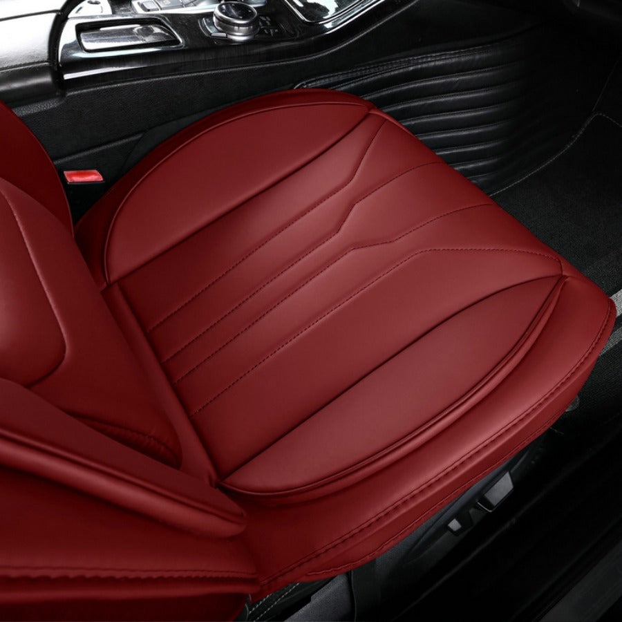 Car Seat Cover Summer Full Coverage Lumbar Support Maroon for Car Seats