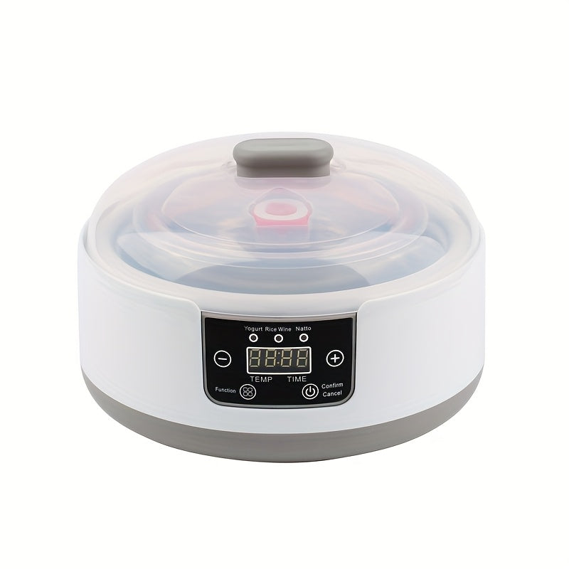 Автоматический йогуртница с пробиотическим йогуртом 1,2 л с таймером, контролем температуры, 5 стеклянных банок