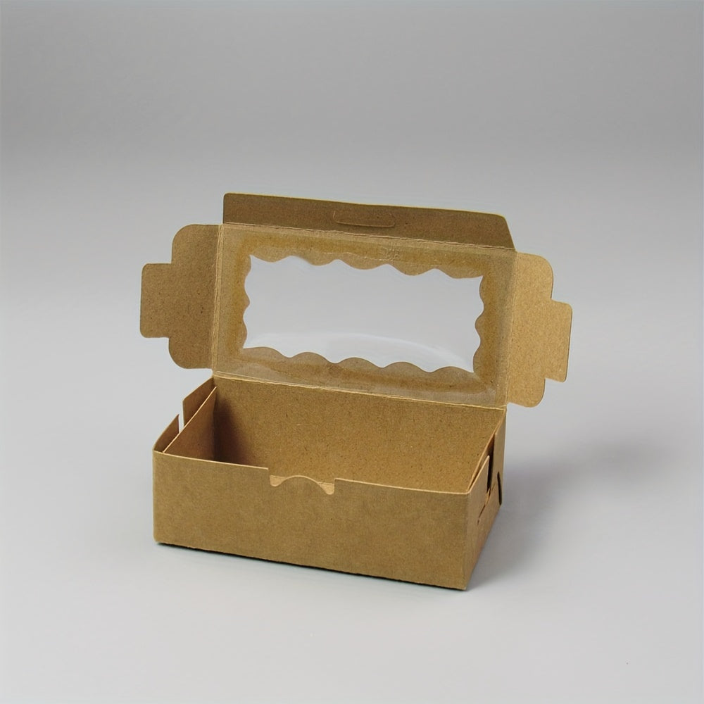 Set of 20 Clear Window Bakery Boxes for Cookies Cupcakes Bread Takeaway