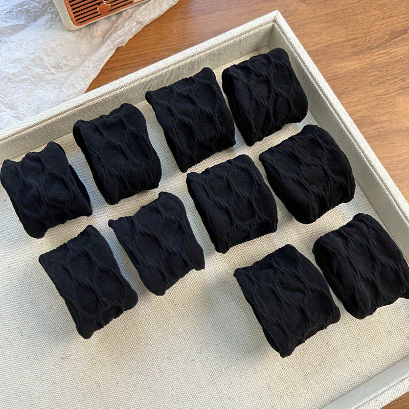 Women's Hair Scrunchies Soft Stretchy Fabric Non-Slip Wide Colorful Elastic Bands