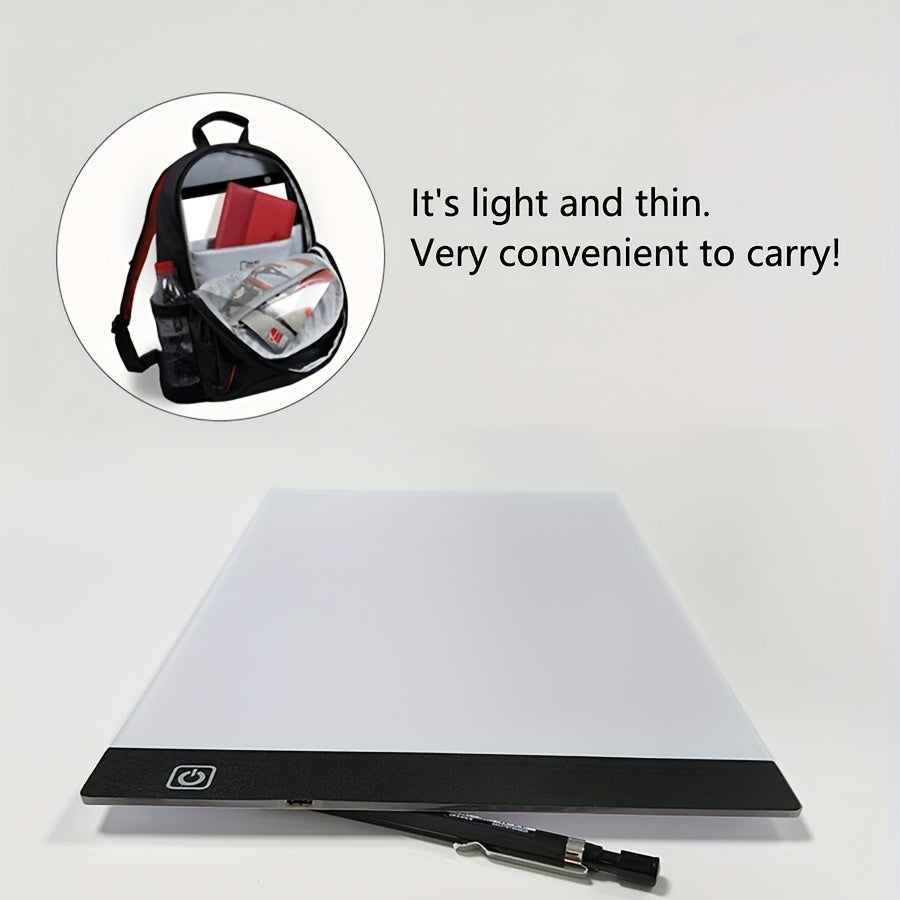 Acrylic LED Tracing Light Box for A3 A4 A5 Sizes USB Powered Adjustable Illumination for Artists