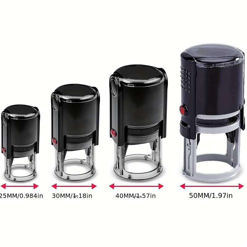 Shaxsiylashtirilgan biznes logotipi va matni bilan moslashtirilgan o'z-o'zidan muhrlaydigan muhr.