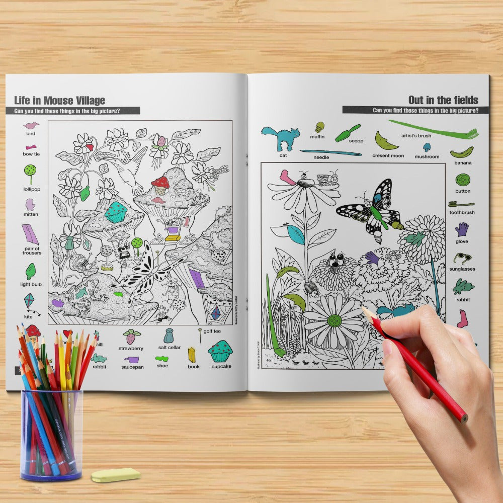 Children's Seek and Find Book to Improve Focus Observation Skills Activity Puzzle