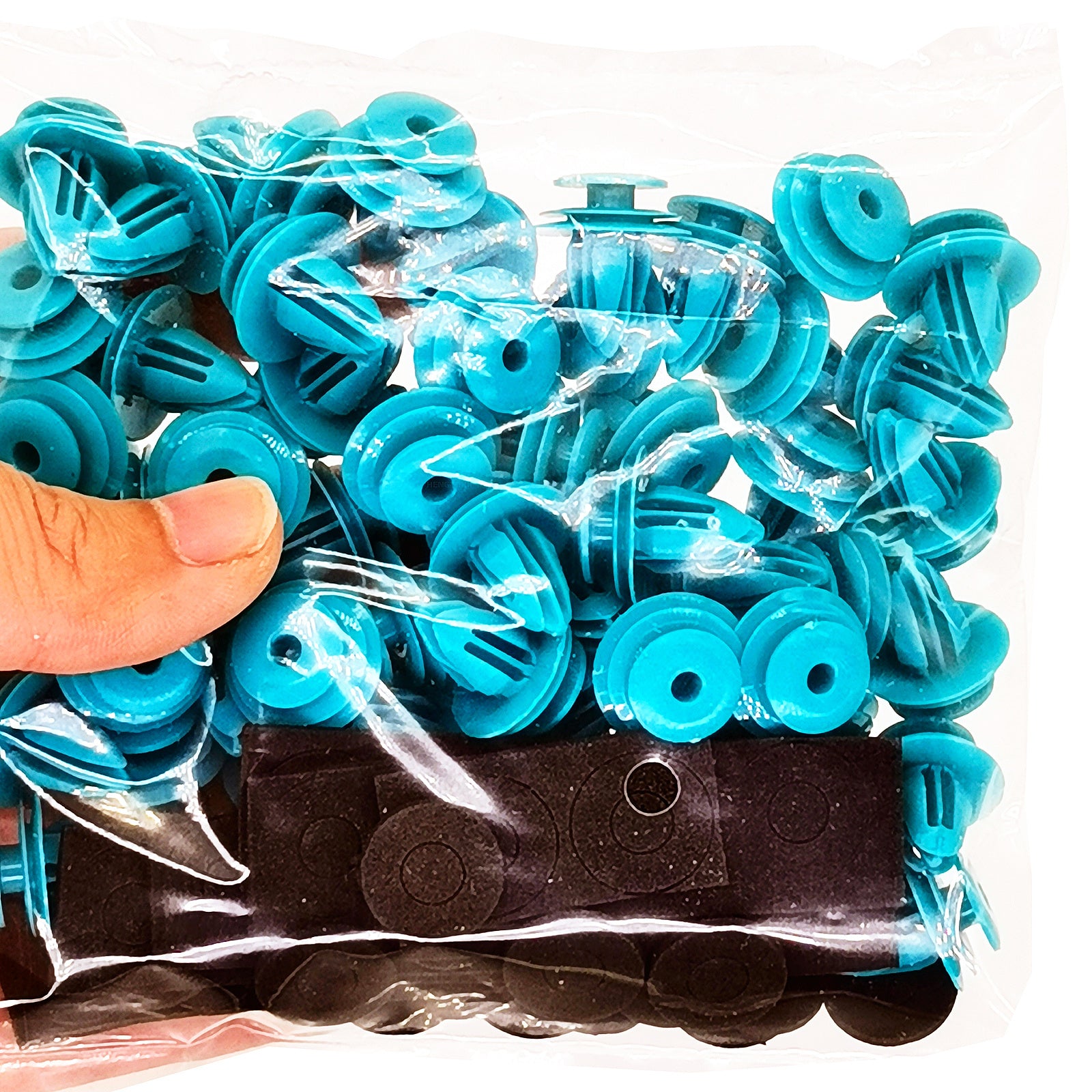 50 Pcs Car Door Panel Clips White Green Plastic Fasteners for Bumper Trim