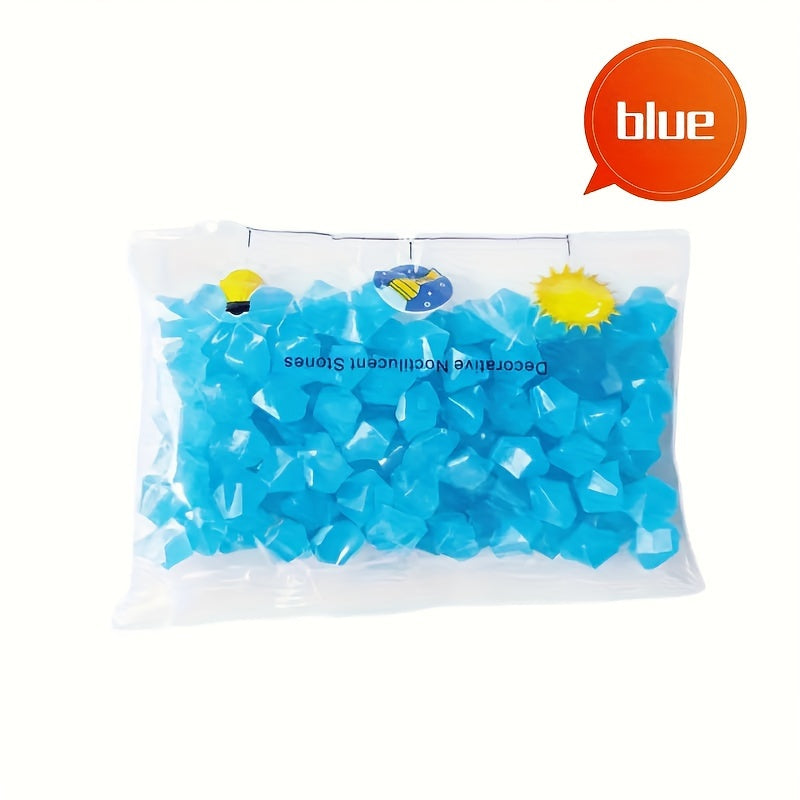 Glow-in-the-Dark Pebbles 100 Pack Octagon Sandstone for Aquariums and Planters