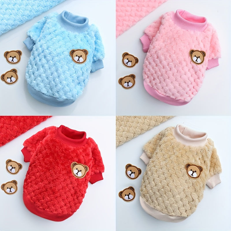 Pet Clothes Pineapple Vest for Small Medium Dogs Cats Flannel Autumn Winter XS XXL