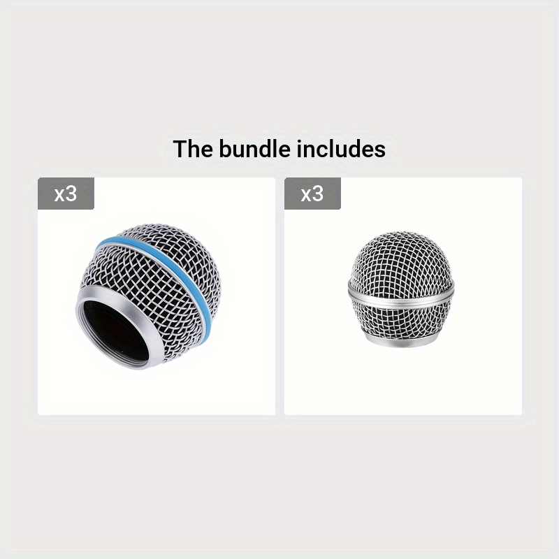 Metal Mesh Microphone Head Accessories for Shure Handheld Microphones Replacement Heads