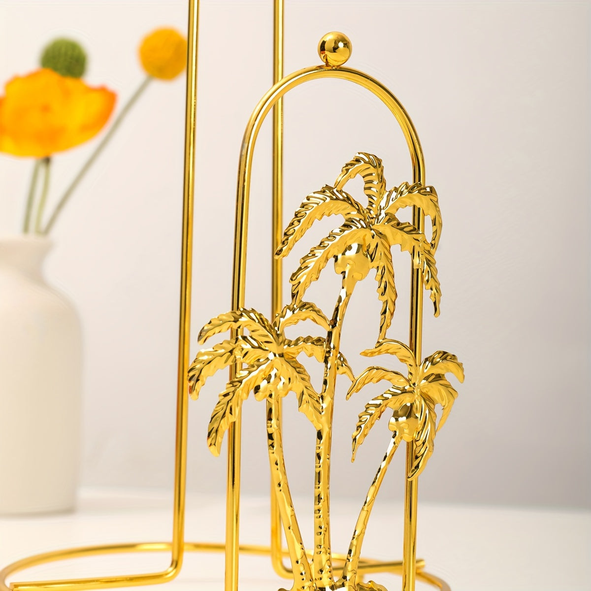 Kokos daraxti dizayni qog'oz sochiq tutqichi, burg'ulashsiz, stol usti, oshxona, hammom