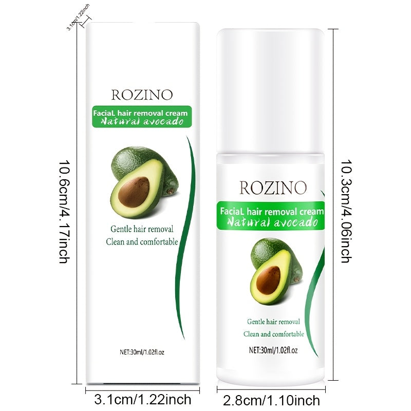 Унисекс-крем для удаления волос с авокадо 30 мл безболезненно увлажняющий светло-бежевый