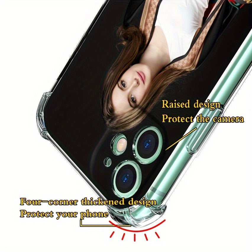 Funda personalizada transparente de TPU para teléfono DIY para iPhone 6-15 con protección anticaídas