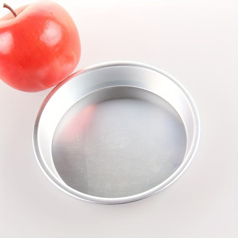 Juego de 4 bandejas de aluminio para pizza de 6 pulgadas, reutilizables, resistentes, aptas para lavavajillas