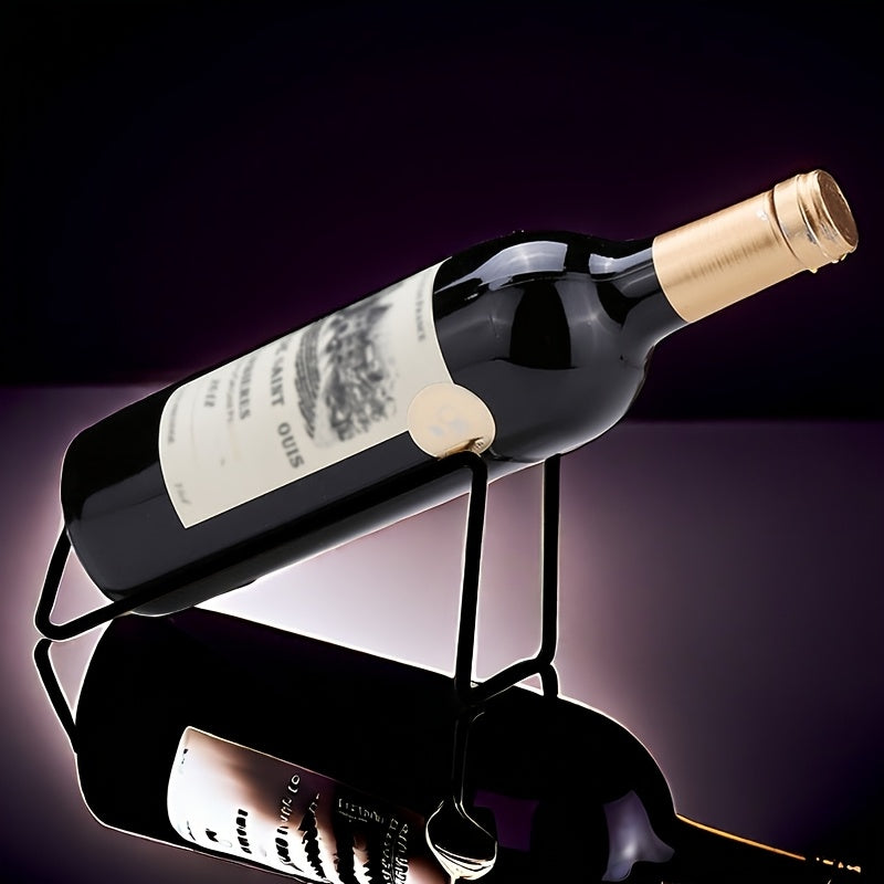 Qora metall sharob racki stol usti uchun stakanga mo'ljallangan oshxona ovqatlanish dekoratsiyasi