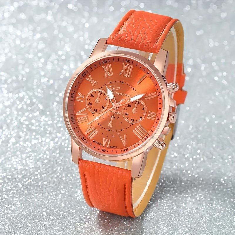 Juego de 10 relojes de pulsera de cuarzo unisex con cajas de aleación de zinc y correas de cuero