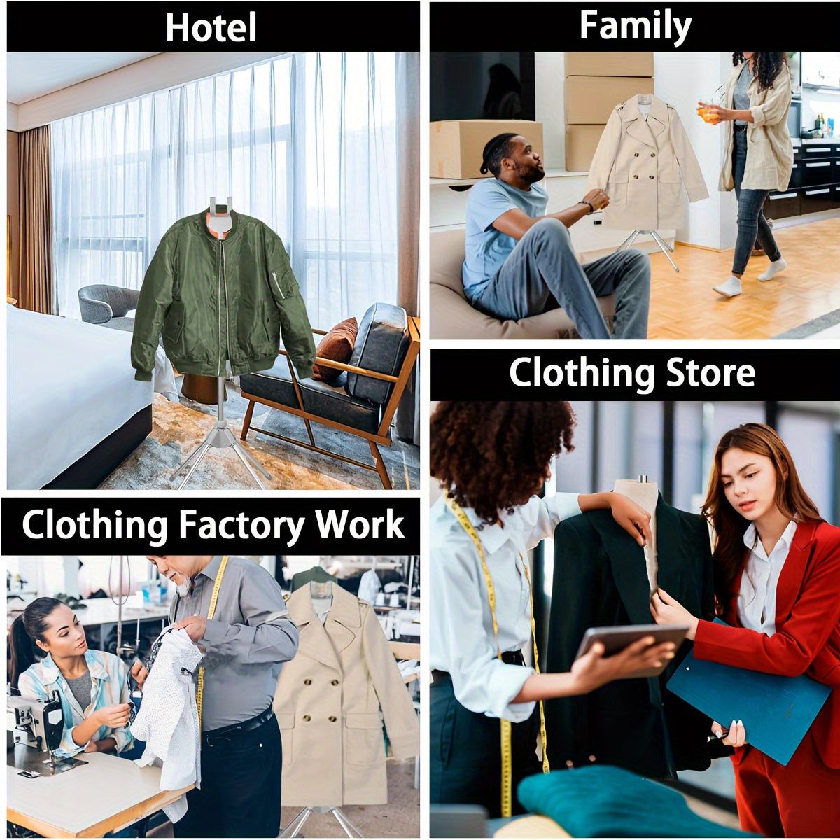 Soporte para tabla de planchar plegable con altura ajustable, estructura de aluminio ligera