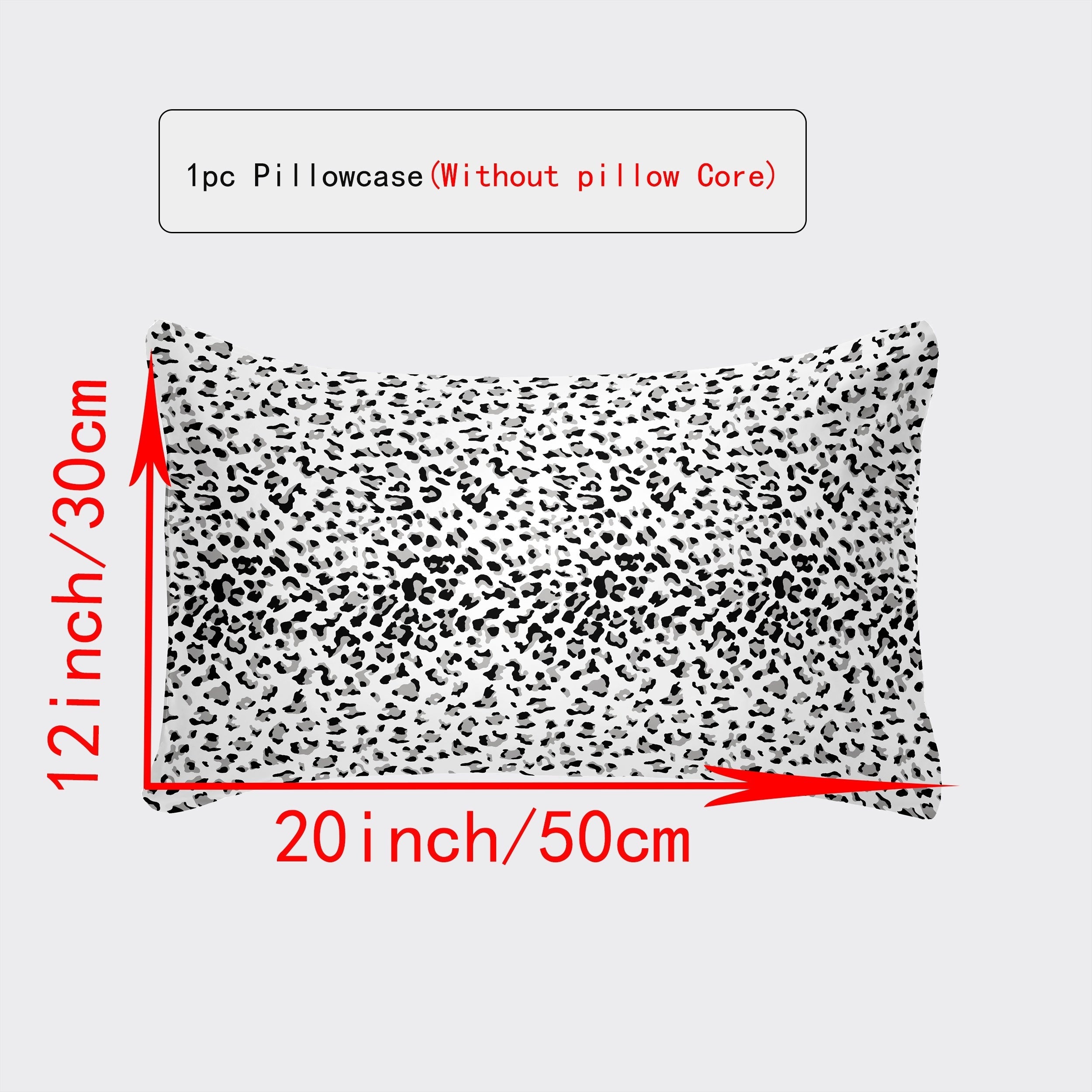 Luxurious Envelope Pillowcase Various Sizes White Gray Plaid Red Green Botanicals Leopard Geometric