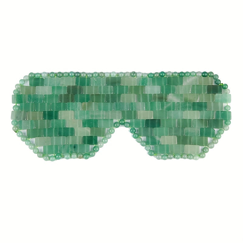 Natural Stone Eye Mask Rose Quartz Amethyst Obsidian Green Aventurine Yellow Tiger Eye Relaxation Sleep Mask